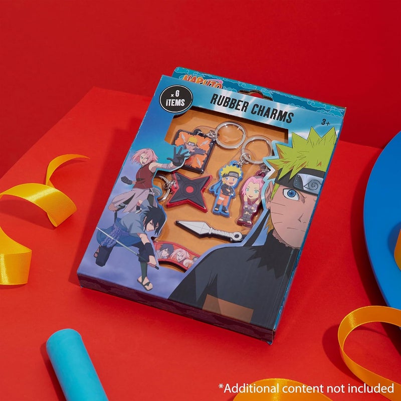 Naruto Wallet and 4 Keyrings or 6 Keychain Set for Boys Girls Trifold Wallet Zippered Coin Pocket Anime Gift for Kids - Image 2